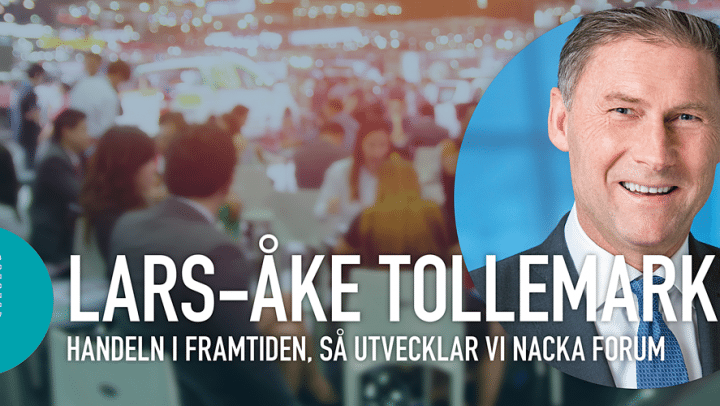 Lars-Åke Tollemark på Nacka Företagarträff – Handeln i Framtiden, Så utvecklar vi Nacka Forum