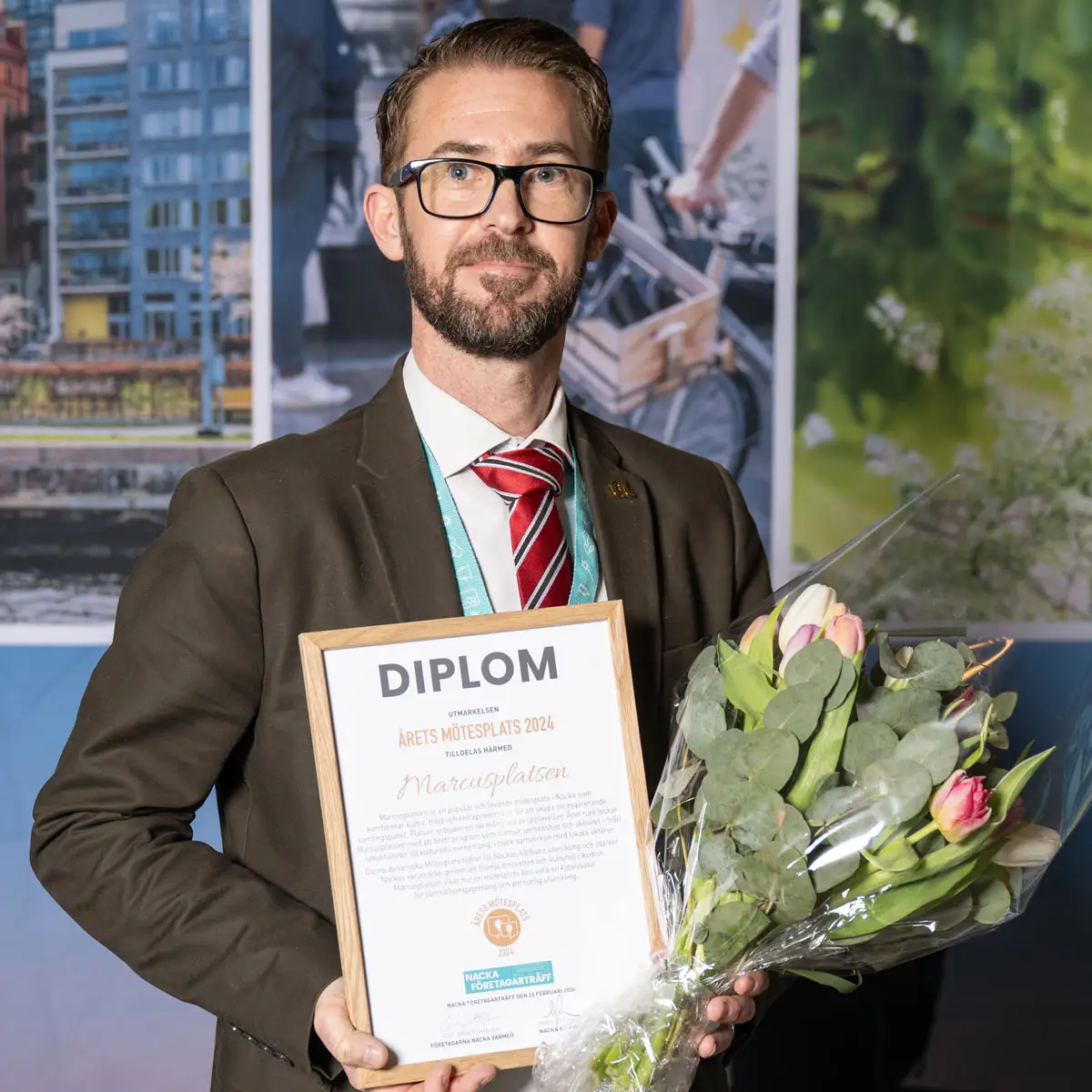 Vinnare av Årets Mötesplats 2024 på Nacka Företagarträff – Marcusplatsen