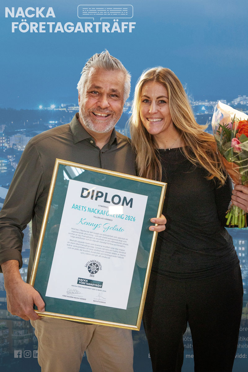 Årets vinnare Nacka Företagarträff 2026 - Årets Nackaföretag 2026 Kennys Gelato
