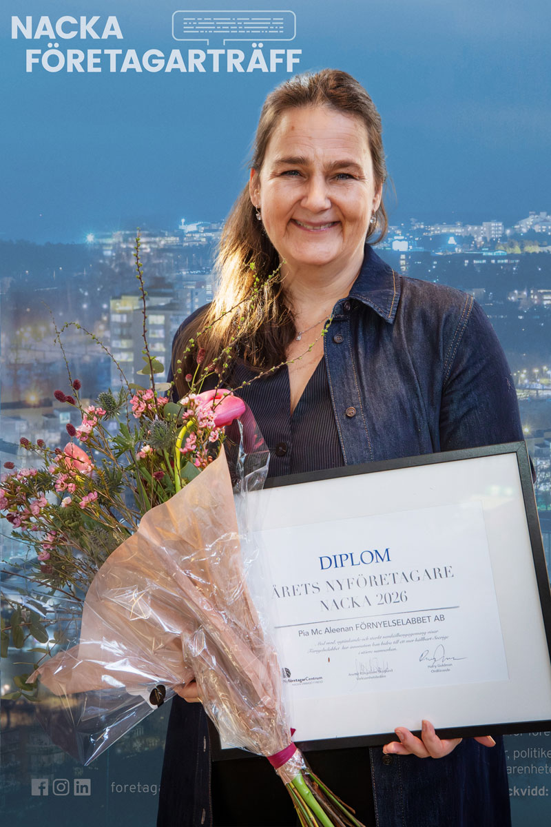 Årets vinnare Nacka Företagarträff 2026 - Årets nyföretagare 2026