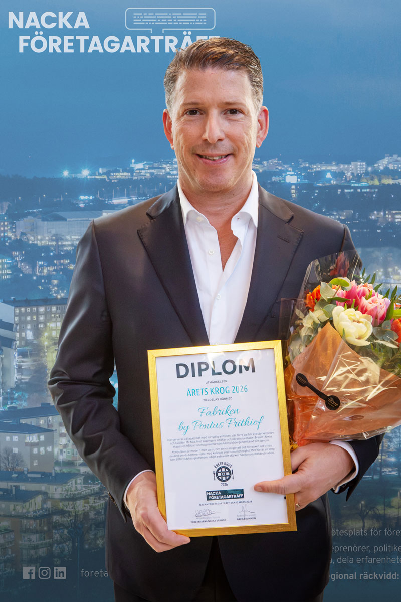 Årets vinnare Nacka Företagarträff 2026 - Årets krog Fabrien by Pontus Frithof